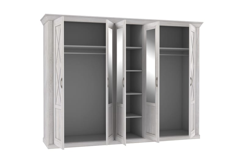 Casique Garderobe 65x268 cm - Hvit - Garderober & garderobesystem