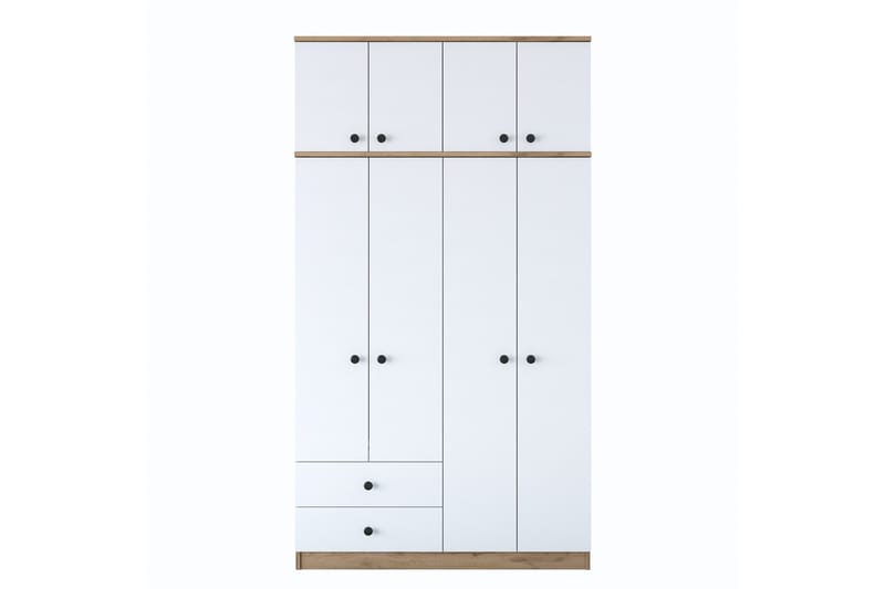 Caturai Garderobe 120 cm - Valnøtt/Hvit - Oppbevaring - Klesoppbevaring - Garderober & garderobesystem