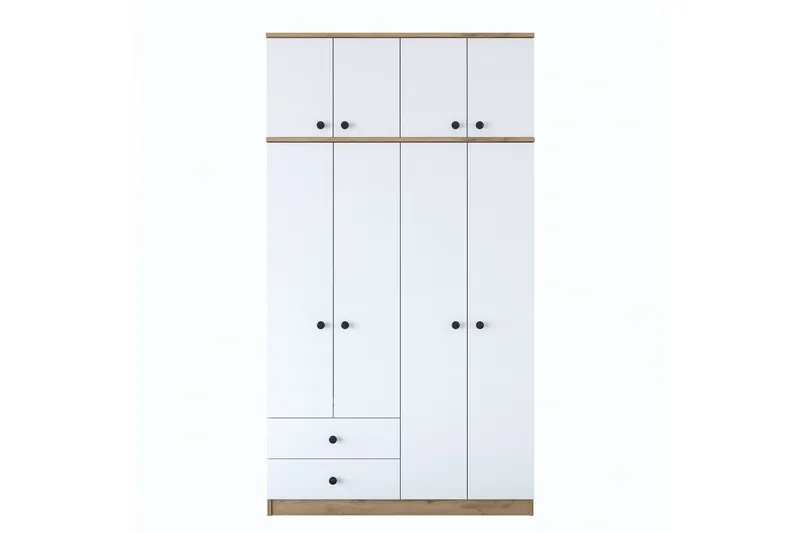 Caturai Garderobe 120 cm - Valnøtt/Hvit - Oppbevaring - Klesoppbevaring - Garderober & garderobesystem