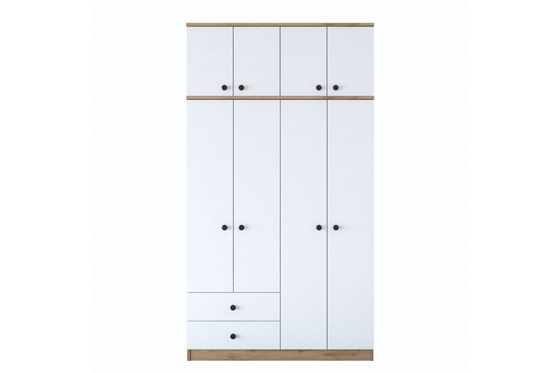 Caturai Garderobe 120 cm - Valnøtt/Hvit - Oppbevaring - Klesoppbevaring - Garderober & garderobesystem