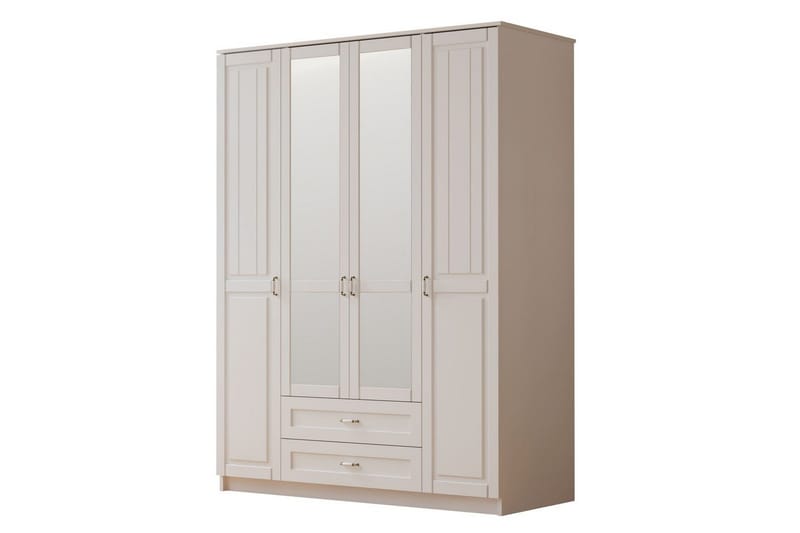 Ceynor Garderobesskåp 140x210 cm - Matt Hvit - Oppbevaring - Klesoppbevaring - Garderober & garderobesystem - Garderobeskap & klesskap