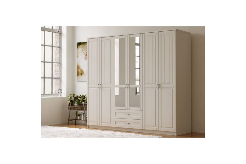 Ceynor Garderobesskåp 210x210 cm - Matt Hvit - Oppbevaring - Klesoppbevaring - Garderober & garderobesystem - Garderobeskap & klesskap