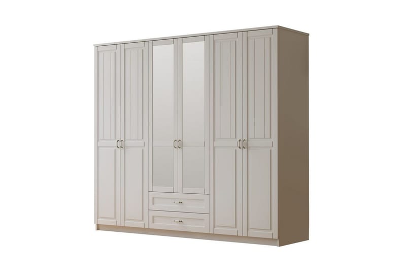 Ceynor Garderobesskåp 210x210 cm - Matt Hvit - Oppbevaring - Klesoppbevaring - Garderober & garderobesystem - Garderobeskap & klesskap