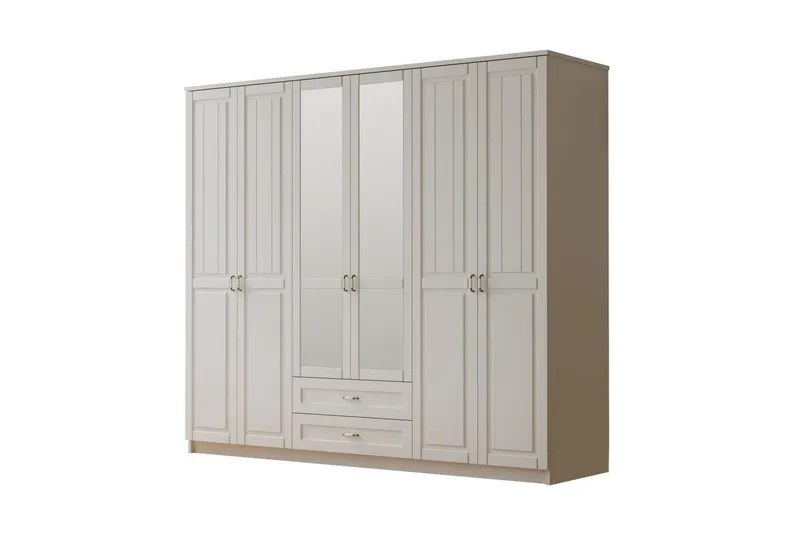 Ceynor Garderobesskåp 210x210 cm, Matt Hvit