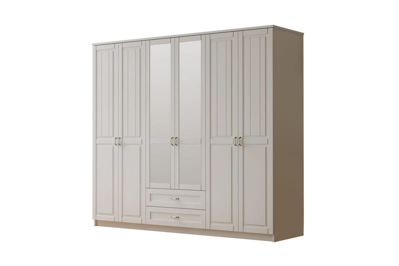 Ceynor Garderobesskåp 210x210 cm, Matt Hvit