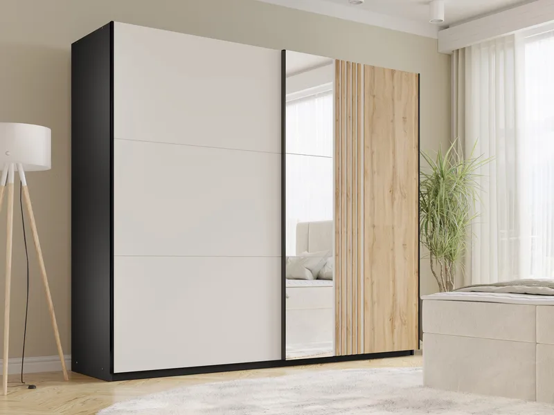 Ceyris Garderobeskap med Speil 250 cm - Oppbevaring - Klesoppbevaring - Garderober & garderobesystem