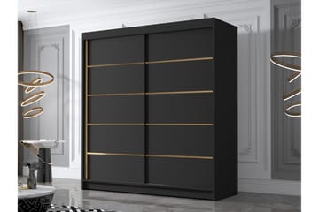 Chavez Garderobe 180x215 cm - Svart - Oppbevaring - Klesoppbevaring - Garderober & garderobesystem