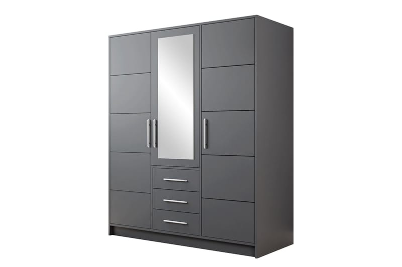 Chavez Garderobe med Speil 147x200 cm, Grå