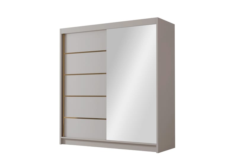 Chavez Garderobe med Speil 180x215 cm, Beige