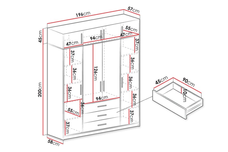 Chavez Garderobe - Oppbevaring - Klesoppbevaring - Garderober & garderobesystem