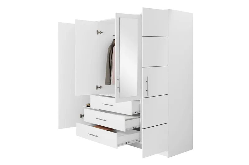 Chavez Garderobeskap 196x200 cm - Beige - Oppbevaring - Klesoppbevaring - Garderober & garderobesystem
