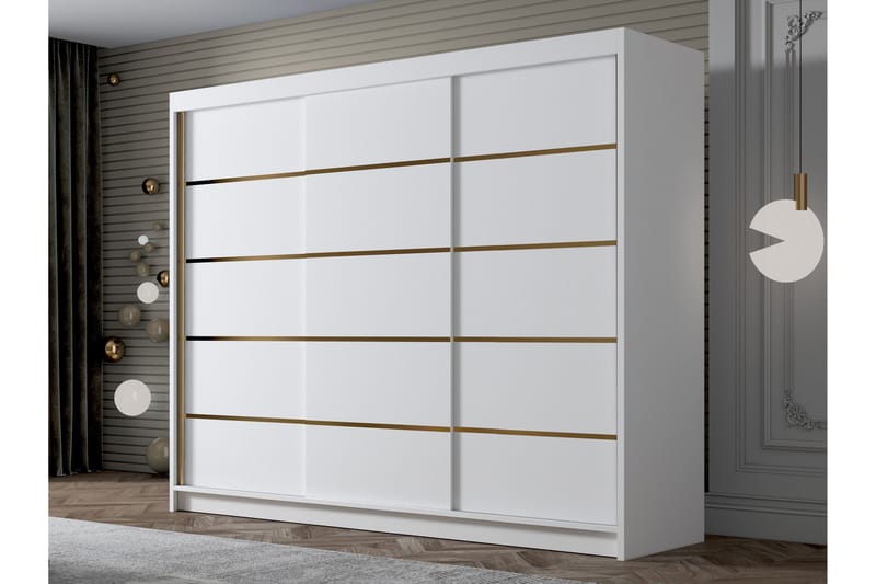 Cinerea Garderobe 250x215 cm - Hvit - Oppbevaring - Klesoppbevaring - Garderober & garderobesystem