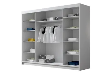 Cinerea Garderobe 250x215 cm - Svart - Oppbevaring - Klesoppbevaring - Garderober & garderobesystem