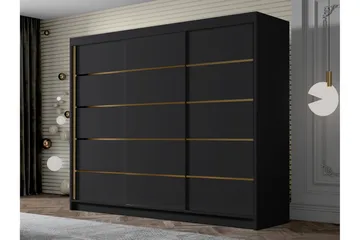 Cinerea Garderobe 250x215 cm - Svart - Oppbevaring - Klesoppbevaring - Garderober & garderobesystem