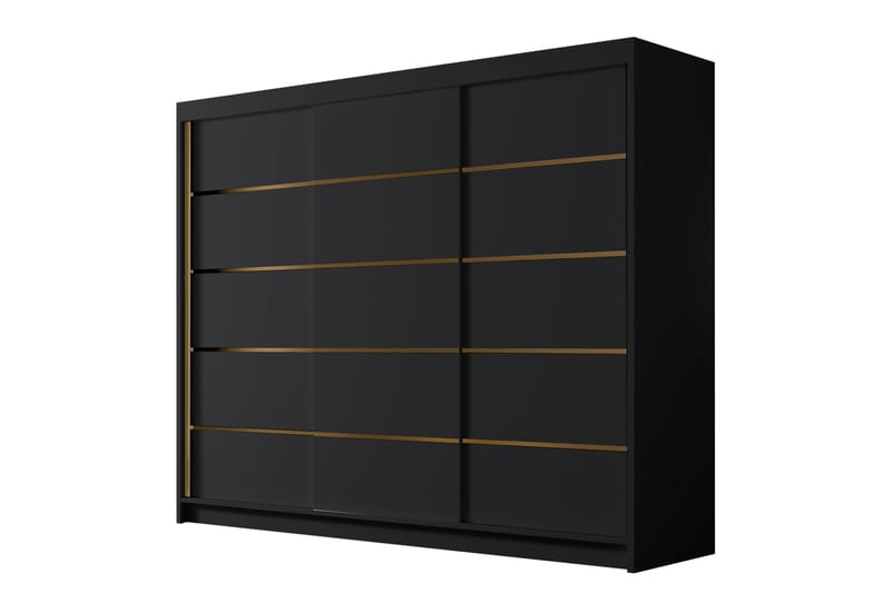 Cinerea Garderobe 250x215 cm - Svart - Oppbevaring - Klesoppbevaring - Garderober & garderobesystem
