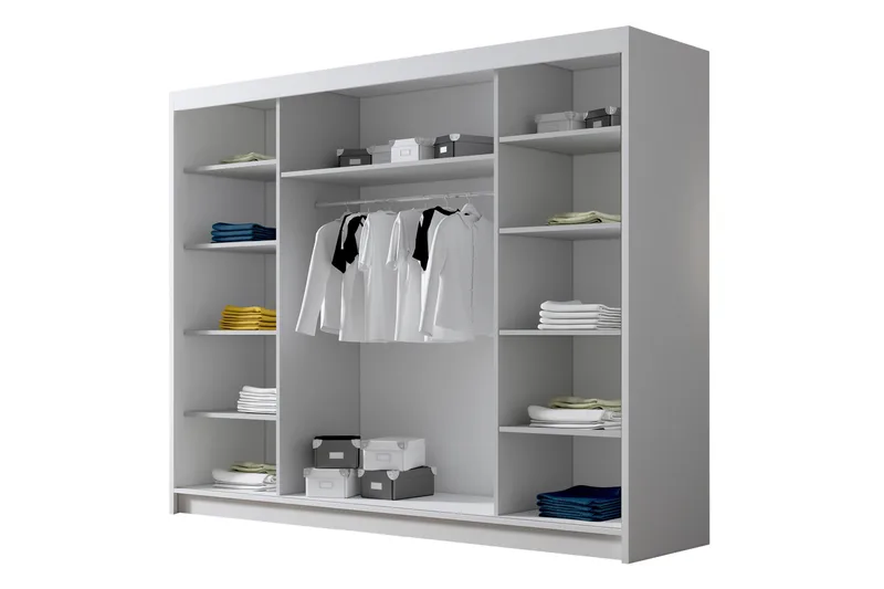 Cinerea Garderobe 250x215 cm - Svart/Hvit - Oppbevaring - Klesoppbevaring - Garderober & garderobesystem