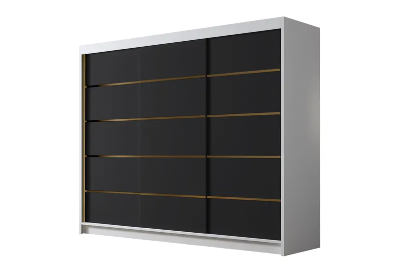 Cinerea Garderobe 250x215 cm - Svart/Hvit - Oppbevaring - Klesoppbevaring - Garderober & garderobesystem