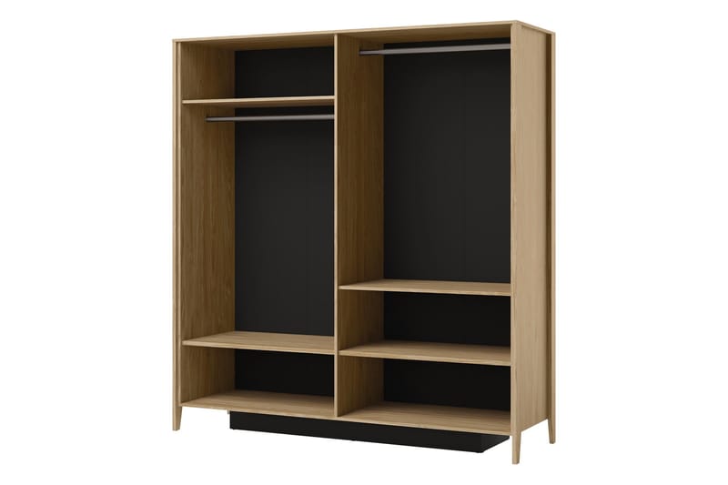 Cocorna Garderobeskap Med Speil 201x216 cm - Beige - Oppbevaring - Klesoppbevaring - Garderober & garderobesystem