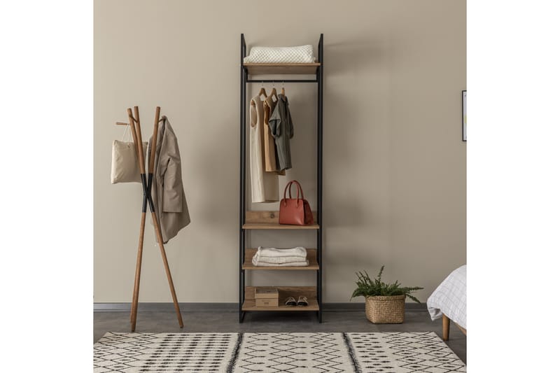 Collinner Garderobe 52x104 11 Hyller - Natur - Oppbevaring - Klesoppbevaring - Garderober & garderobesystem