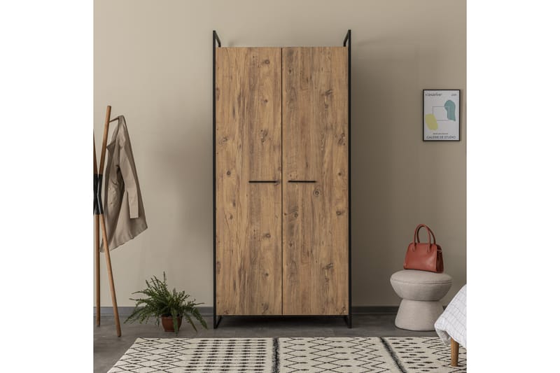 Collinner Garderobe 52x104 11 Hyller - Natur - Oppbevaring - Klesoppbevaring - Garderober & garderobesystem