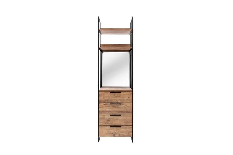 Collinner garderobeskap 52x64 med speil 4 skap - Natur - Garderober & garderobesystem - Garderobeskap & klesskap