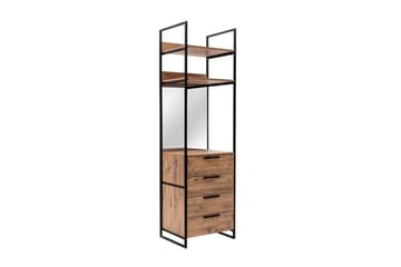 Collinner garderobeskap 52x64 med speil 4 skap - Natur - Oppbevaring - Klesoppbevaring - Garderober & garderobesystem
