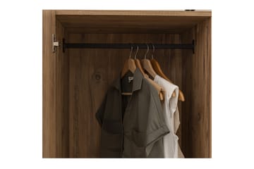 Collinner garderobeskap 52x64 med speil 4 skap - Natur - Oppbevaring - Klesoppbevaring - Garderober & garderobesystem