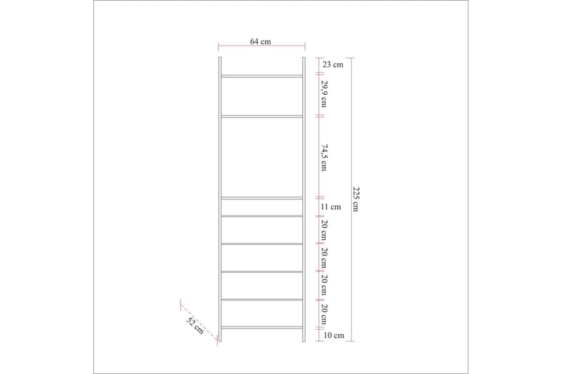 Collinner garderobeskap 52x64 med speil 4 skap - Natur - Garderober & garderobesystem - Garderobeskap & klesskap