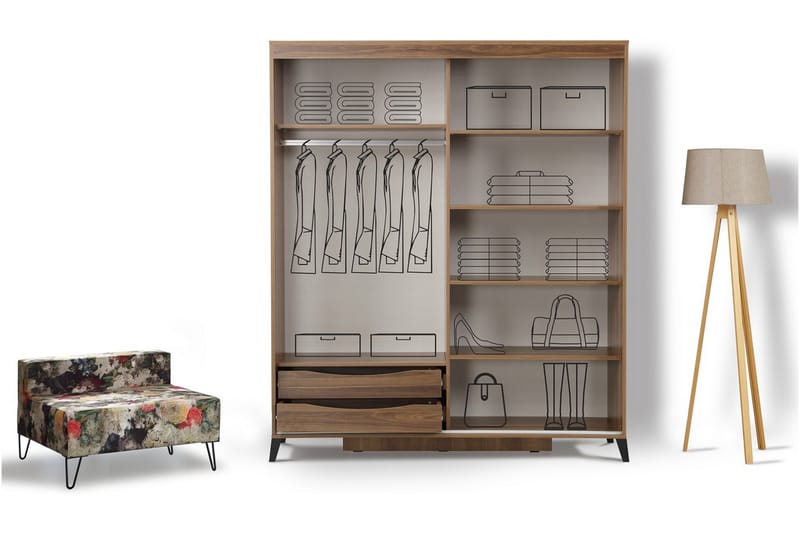 Comfortale Garderobe 160 - Oppbevaring - Klesoppbevaring - Garderober & garderobesystem