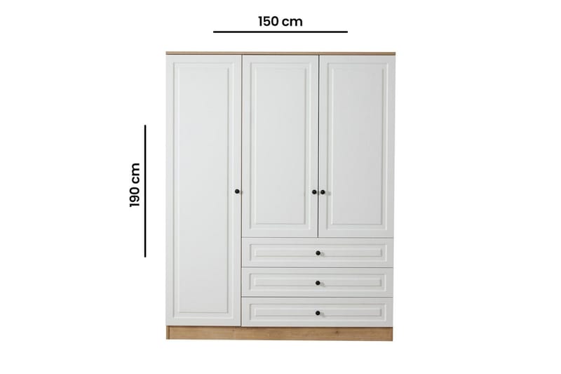 Comfortale Garderobe 52x150 cm - Svart/Mørkfarget tre - Oppbevaring - Klesoppbevaring - Garderober & garderobesystem