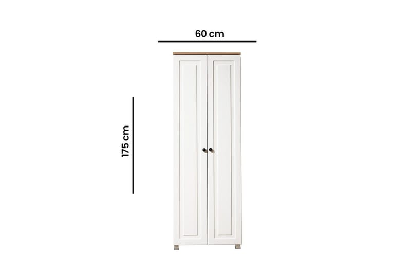 Comfortale Garderobe 60x175 cm - Svart/Mørkfarget tre - Oppbevaring - Klesoppbevaring - Garderober & garderobesystem