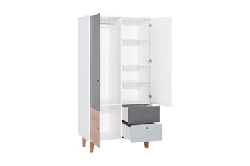 Concept Garderobe Hvit / Grå / Rosa - VOX - Oppbevaring - Klesoppbevaring - Garderober & garderobesystem - Garderobeskap & klesskap