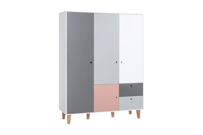 Concept Garderobe Hvit / Grå / Rosa, VOX