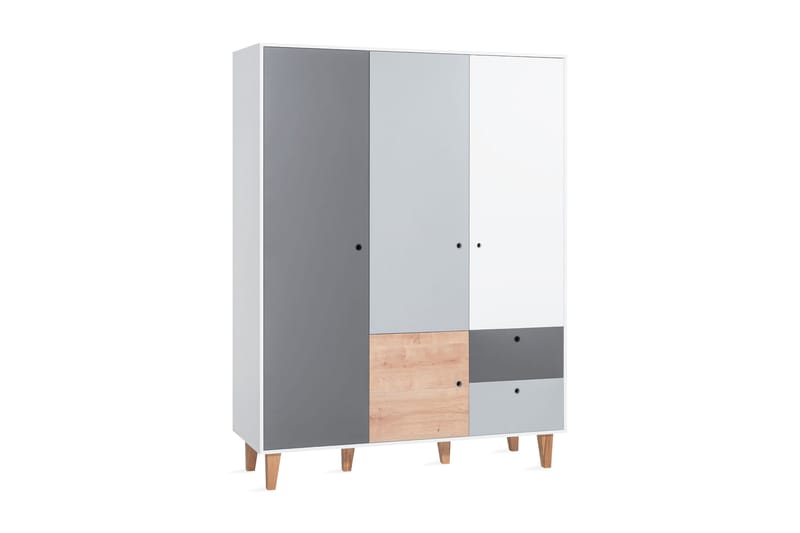 Concept Garderobe Hvit / Mørkegrå / Natur - VOX - Oppbevaring - Klesoppbevaring - Garderober & garderobesystem - Garderobeskap & klesskap