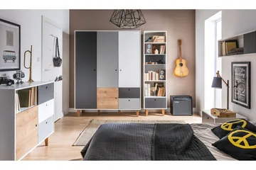 Concept Garderobe Hvit / Mørkegrå / Natur - VOX - Oppbevaring - Klesoppbevaring - Garderober & garderobesystem - Garderobeskap & klesskap