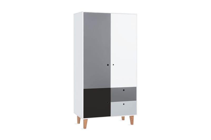 Concept Garderobe Hvit / Mørkegrå / Svart - VOX - Oppbevaring - Klesoppbevaring - Garderober & garderobesystem - Garderobeskap & klesskap