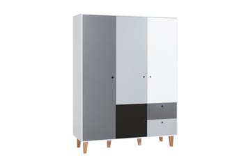 Concept Garderobe Hvit / Mørkegrå / Svart - VOX - Oppbevaring - Klesoppbevaring - Garderober & garderobesystem - Garderobeskap & klesskap