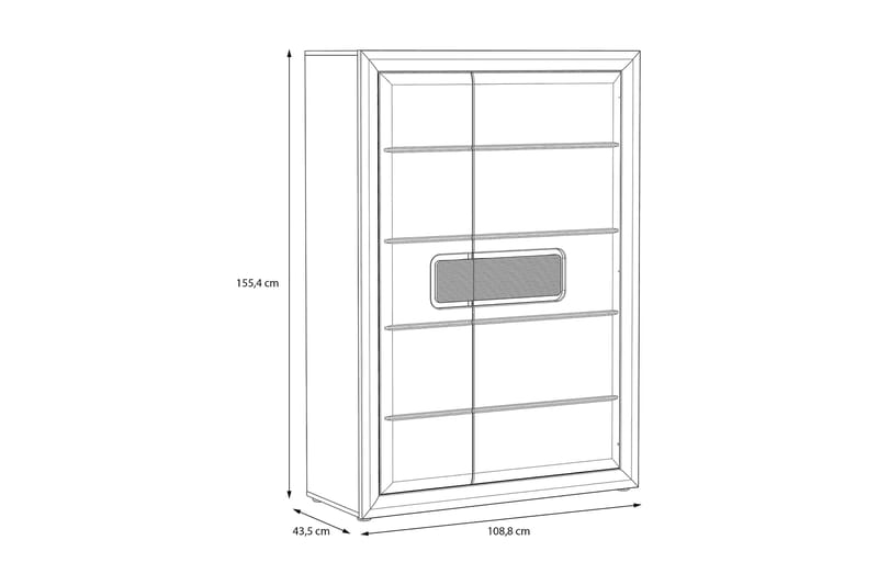 Corlius Garderobe 42x109 cm - Beige/Brun - Oppbevaring - Klesoppbevaring - Garderober & garderobesystem