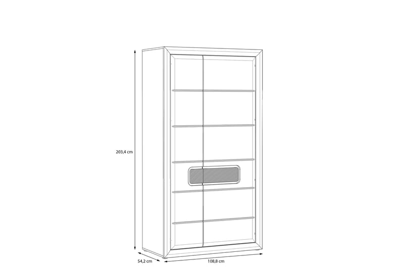 Corlius Garderobe 55x109 cm - Beige/Brun - Oppbevaring - Klesoppbevaring - Garderober & garderobesystem