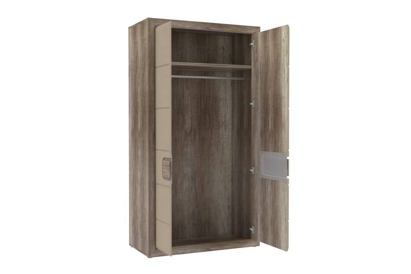 Corlius Garderobe 55x109 cm - Beige/Brun - Oppbevaring - Klesoppbevaring - Garderober & garderobesystem