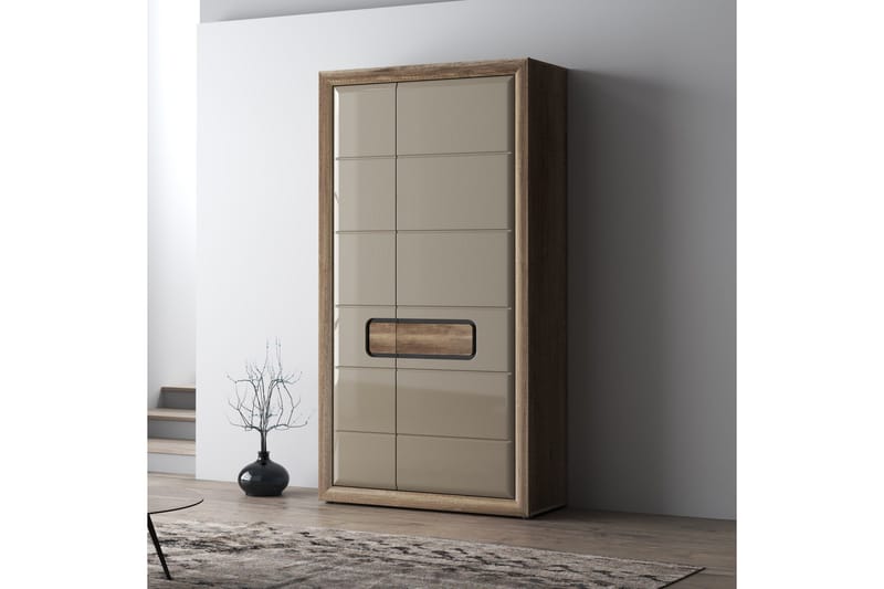 Corlius Garderobe 55x109 cm - Beige/Brun - Oppbevaring - Klesoppbevaring - Garderober & garderobesystem