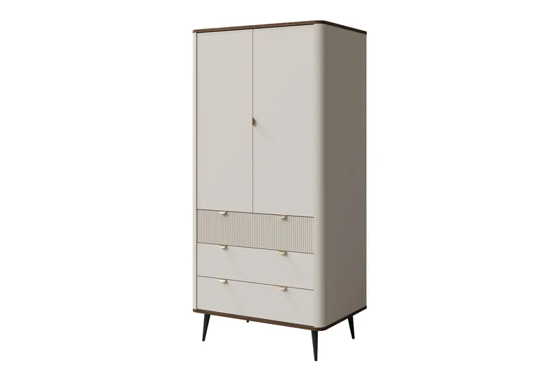 Cucina Garderobeskap 90x191 cm - Beige/Brun - Oppbevaring - Klesoppbevaring - Garderober & garderobesystem