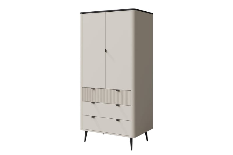 Cucina Garderobeskap 90x191 cm - Beige/Grå - Oppbevaring - Klesoppbevaring - Garderober & garderobesystem