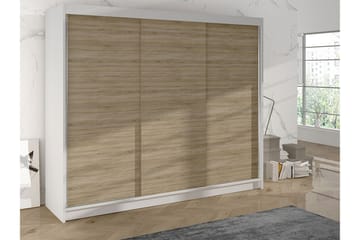 Cyria Garderobe 200x215 cm - Brun/Hvit - Oppbevaring - Klesoppbevaring - Garderober & garderobesystem