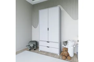 Dasina Garderobesskåp 90x183 cm - Hvit - Oppbevaring - Klesoppbevaring - Garderober & garderobesystem - Garderobeskap & klesskap