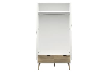 Delta Garderobe - Eik Struktur/Hvit - Oppbevaring - Klesoppbevaring - Garderober & garderobesystem