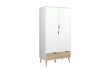 Delta Garderobe - Eik Struktur/Hvit - Oppbevaring - Klesoppbevaring - Garderober & garderobesystem