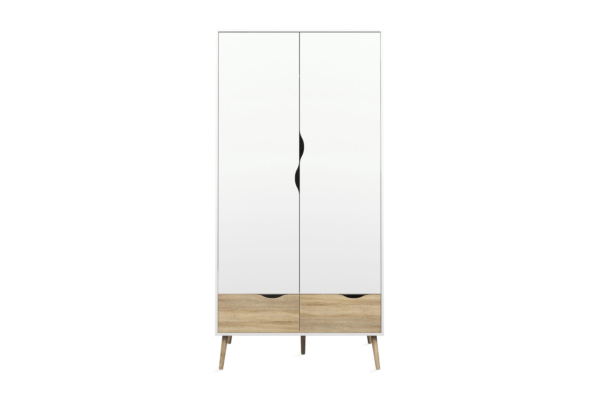 Delta Garderobe - Eik Struktur/Hvit - Oppbevaring - Klesoppbevaring - Garderober & garderobesystem
