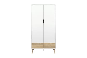 Delta Garderobe - Eik Struktur/Hvit - Oppbevaring - Klesoppbevaring - Garderober & garderobesystem