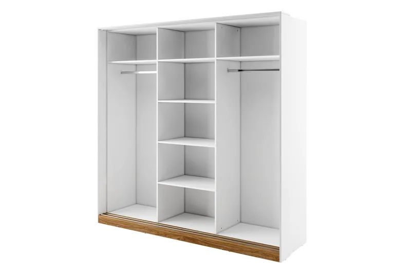 Dentro Garderobe 220x63x215 cm - Hvit - Oppbevaring - Klesoppbevaring - Garderober & garderobesystem